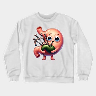 Cute Stomach Playing Bagpipes Crewneck Sweatshirt